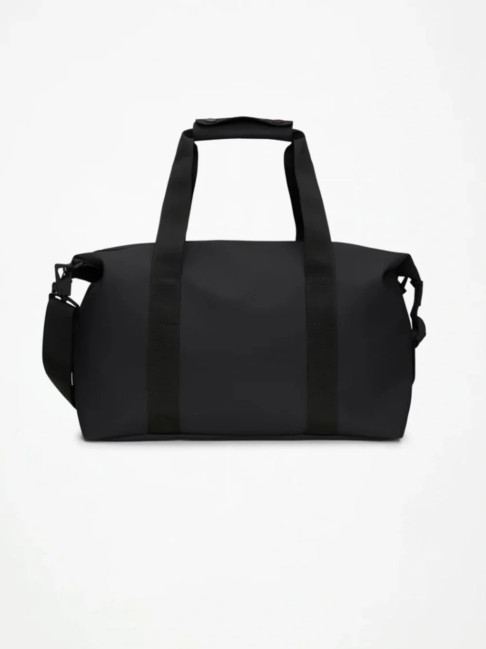 Rains Matte Black Weekend Bag